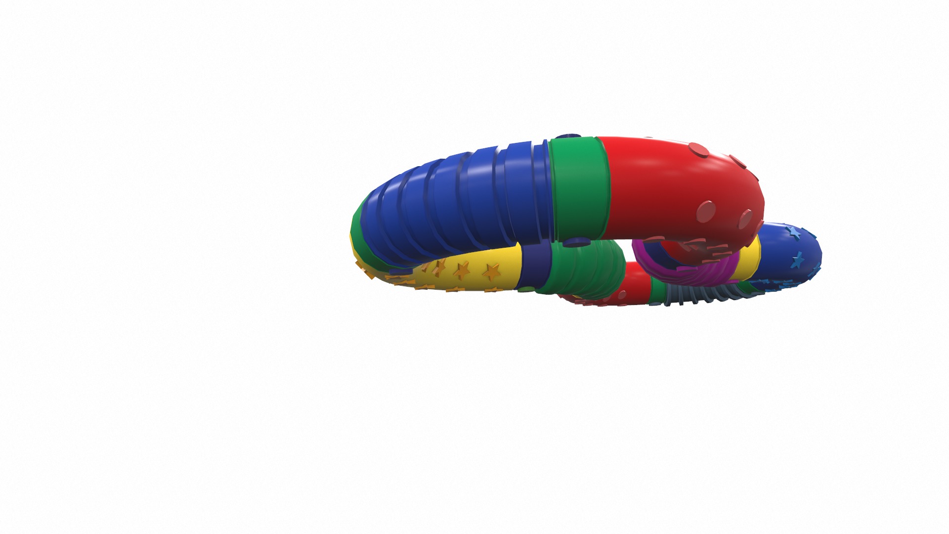 Plastic baby toy rattle 3 3D model_5