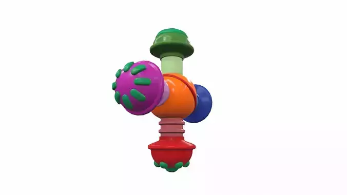 Plastic baby toy rattle 4