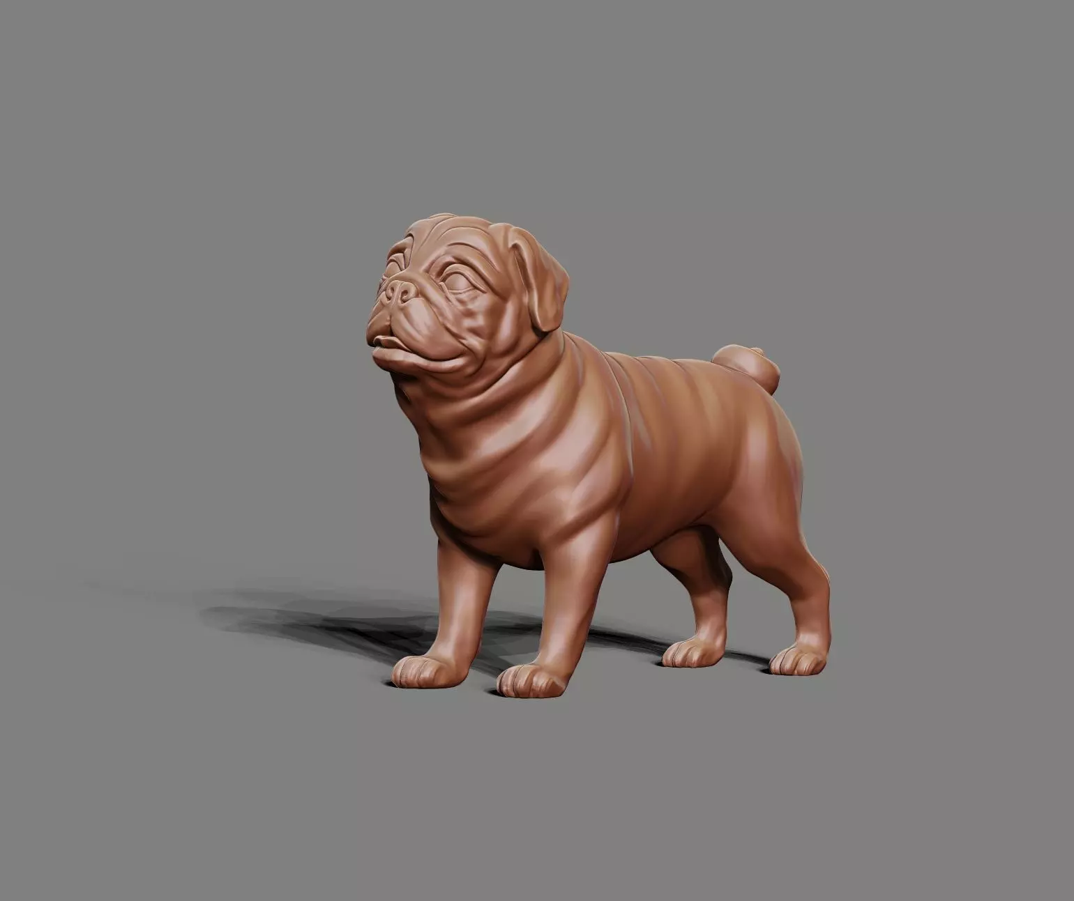 PUG Statue 3D print model