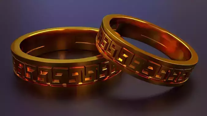 ring with square ornament