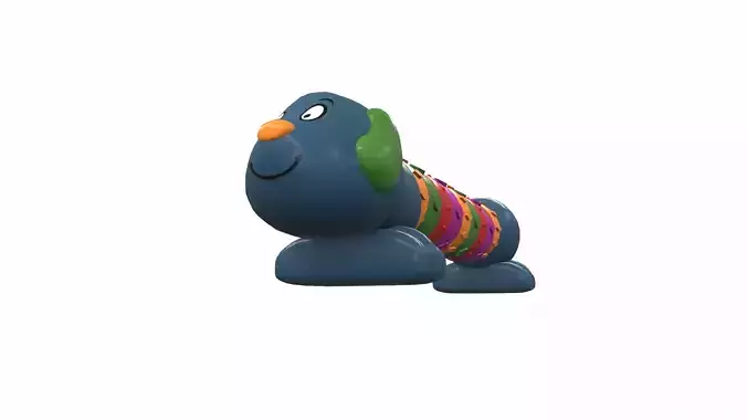 Plastic baby toy rattle 5 3D model