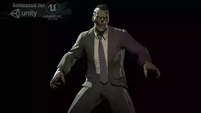 UrbanZombie5 for pack Low-poly 3D model