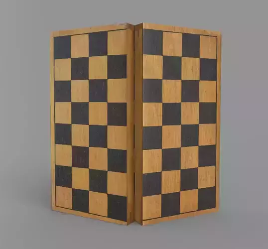 Chess board game Low-poly 3D model