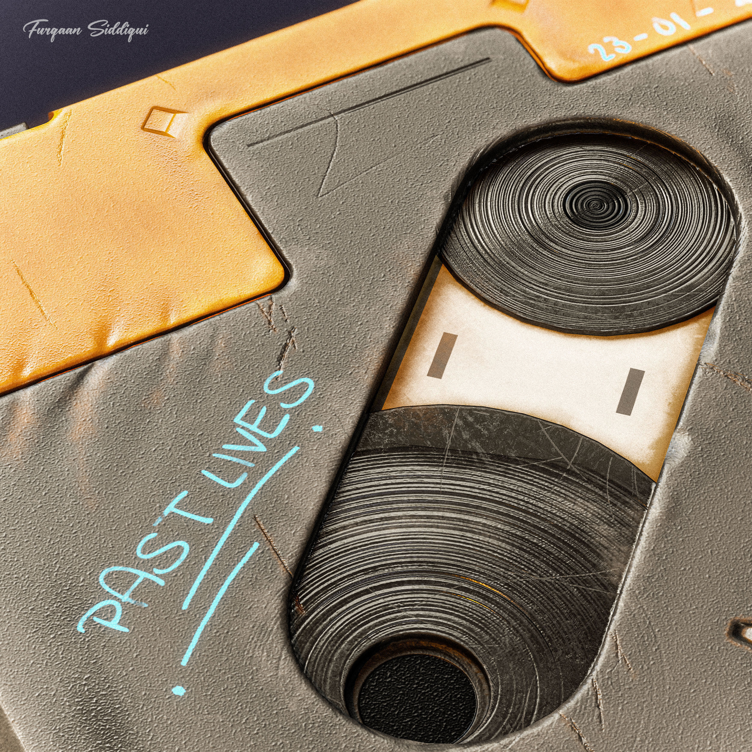 Sci-fi Retro Tape PBR Low-poly 3D model_5