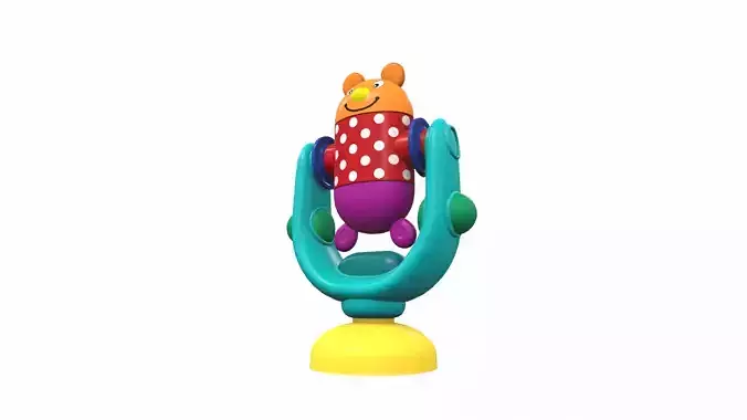 Plastic baby toy rattle 6 3D model
