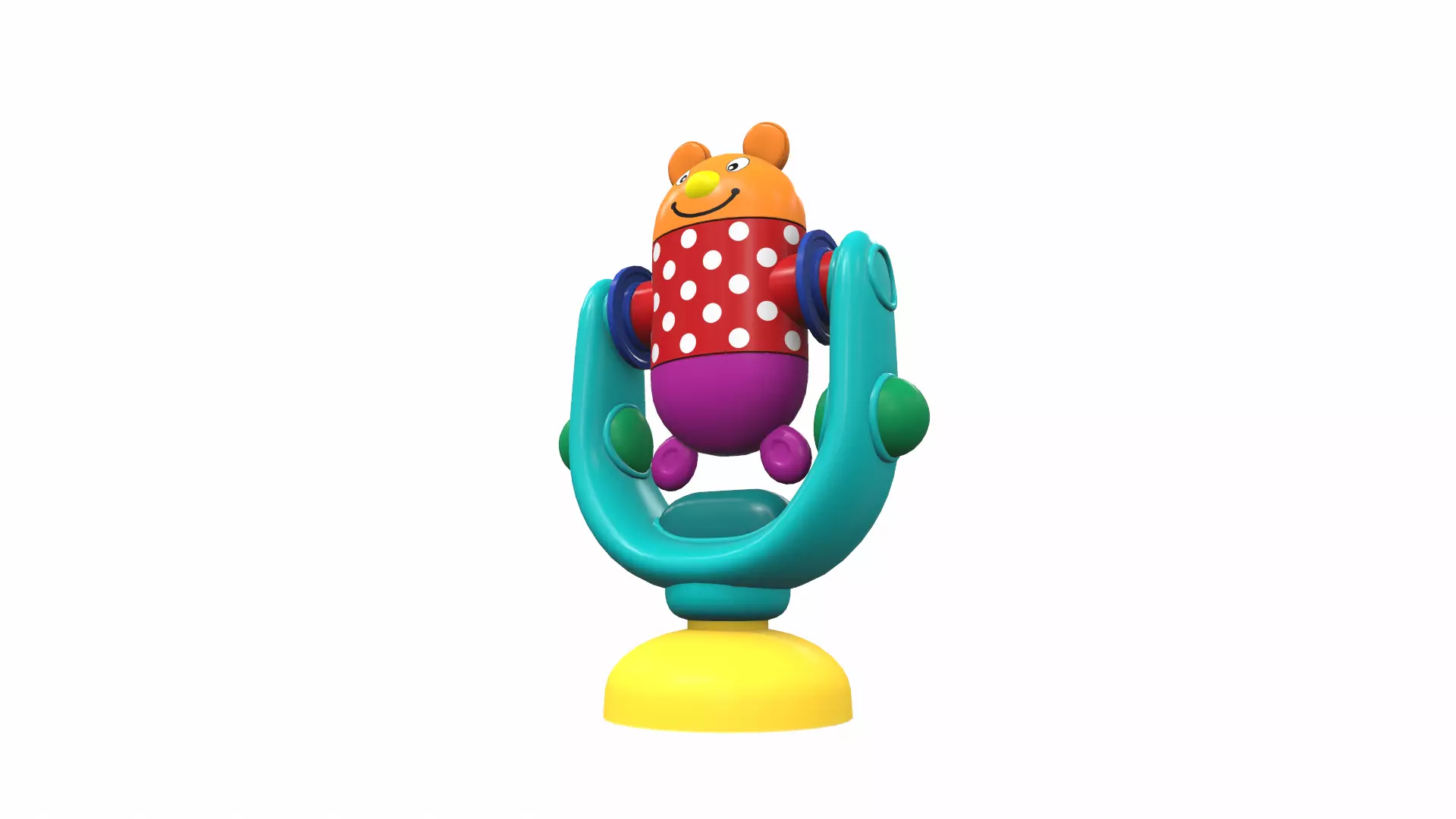 Plastic baby toy rattle 6 3D model_0