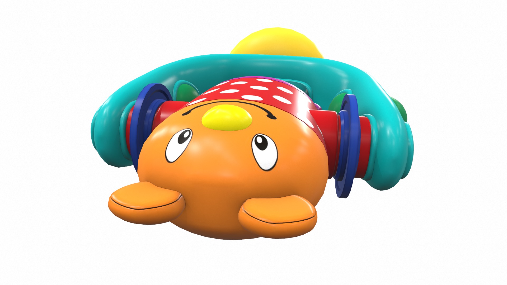 Plastic baby toy rattle 6 3D model_6