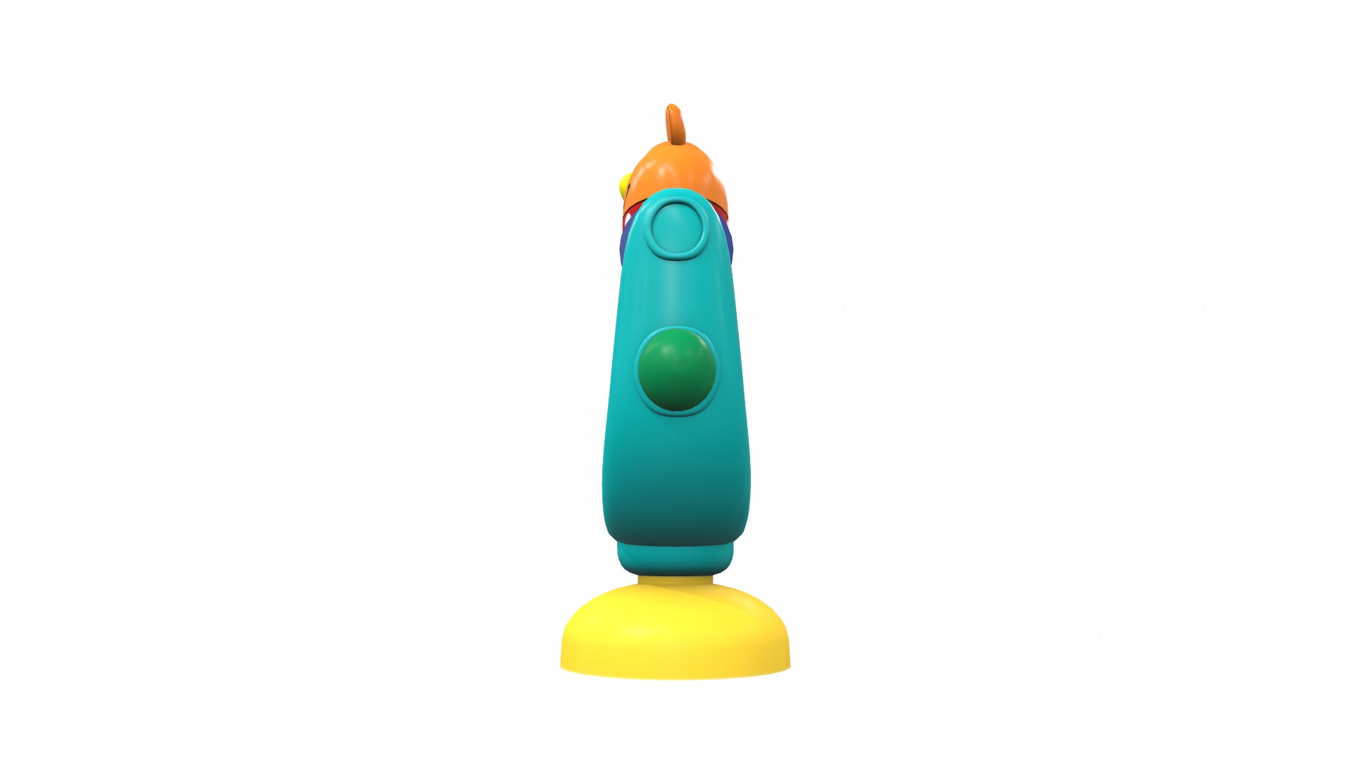Plastic baby toy rattle 6 3D model_4