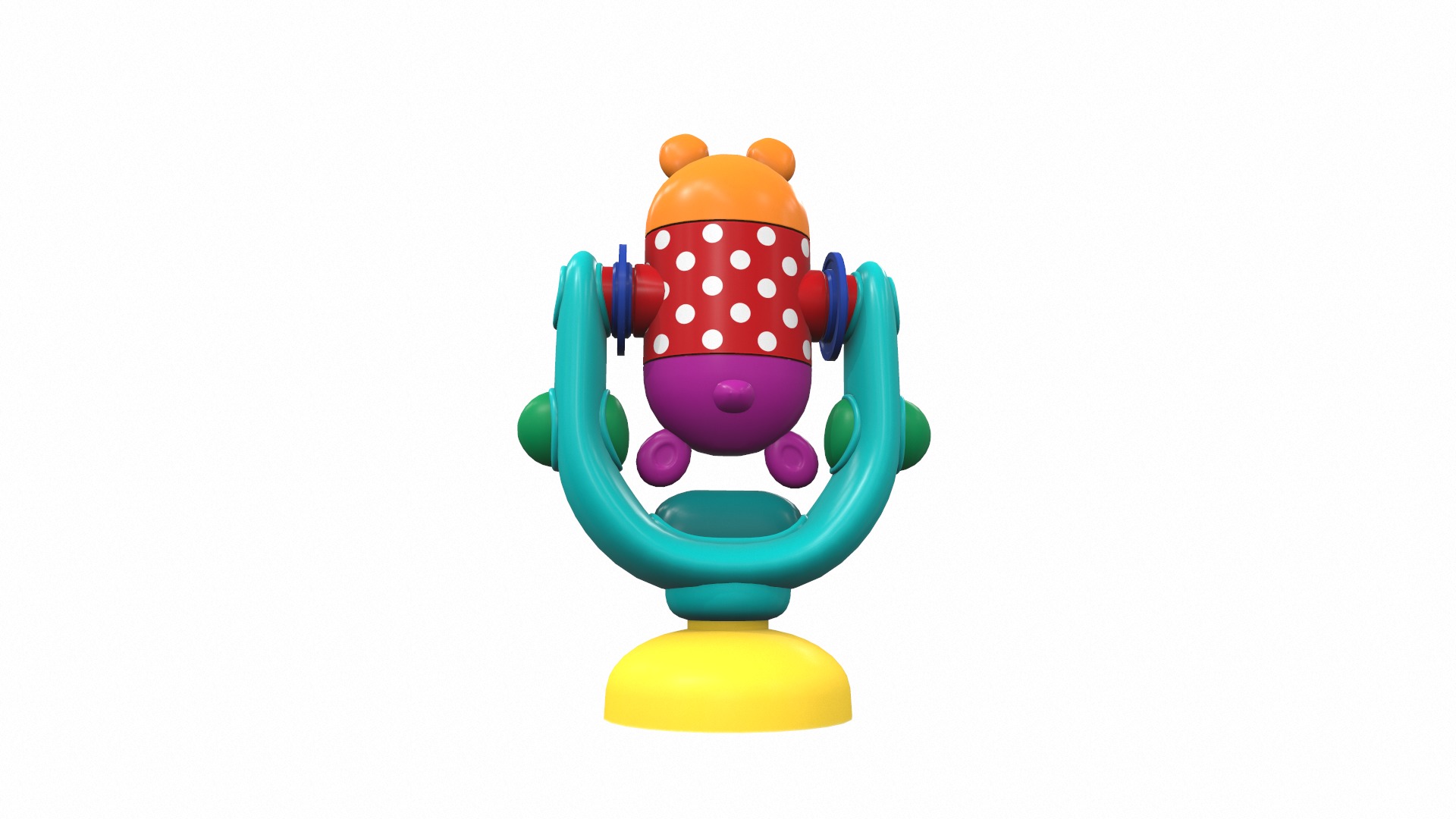 Plastic baby toy rattle 6 3D model_3