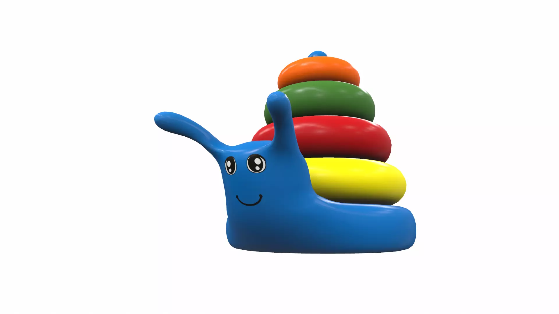 Plastic baby toy snail 2 3D model