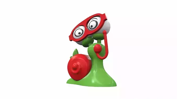 Plastic baby toy snail 3 3D model
