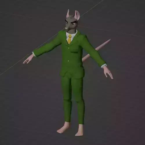 Buisness Rat Model Free low-poly 3D model