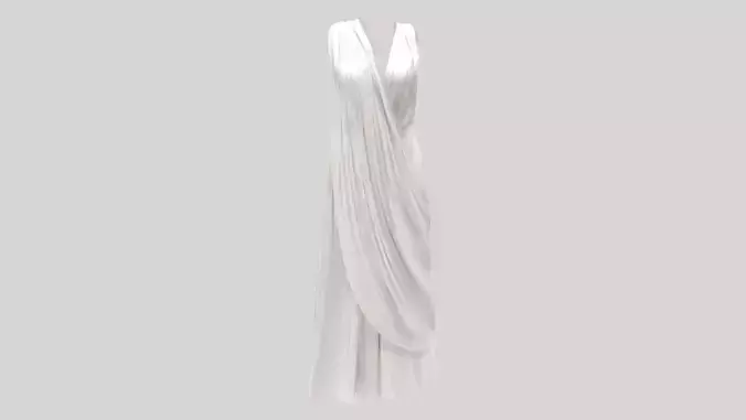Women Modern Toga Low-poly 3D model