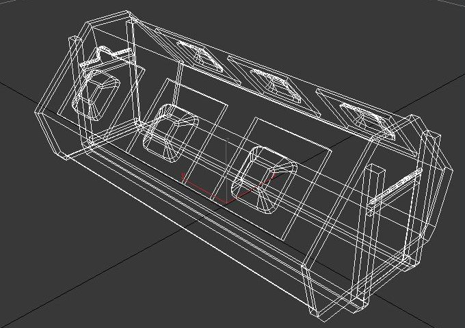 Dumpster metal box with two doors 3D model_5