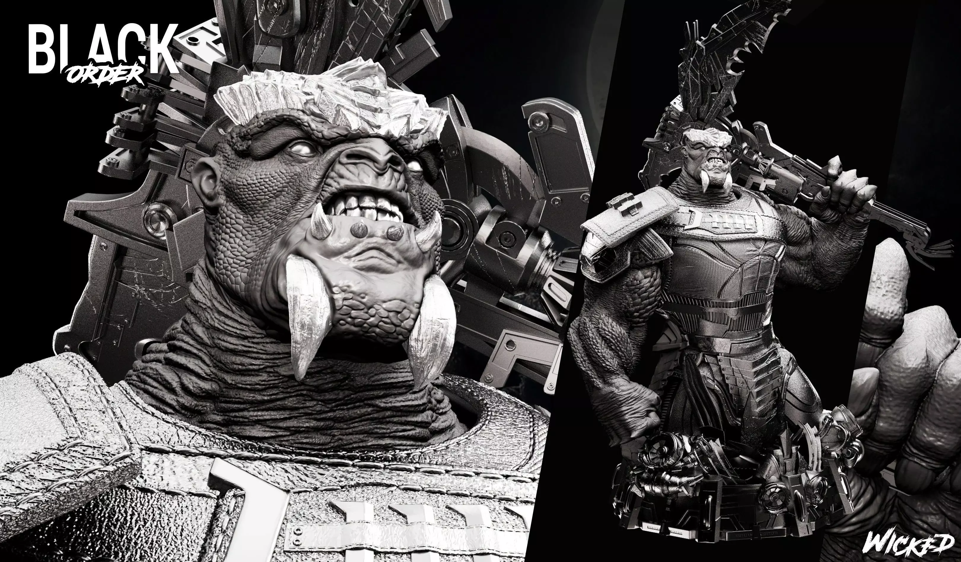 Wicked Marvel Cull Obsidian Bust ready for 3d printing 3D print model