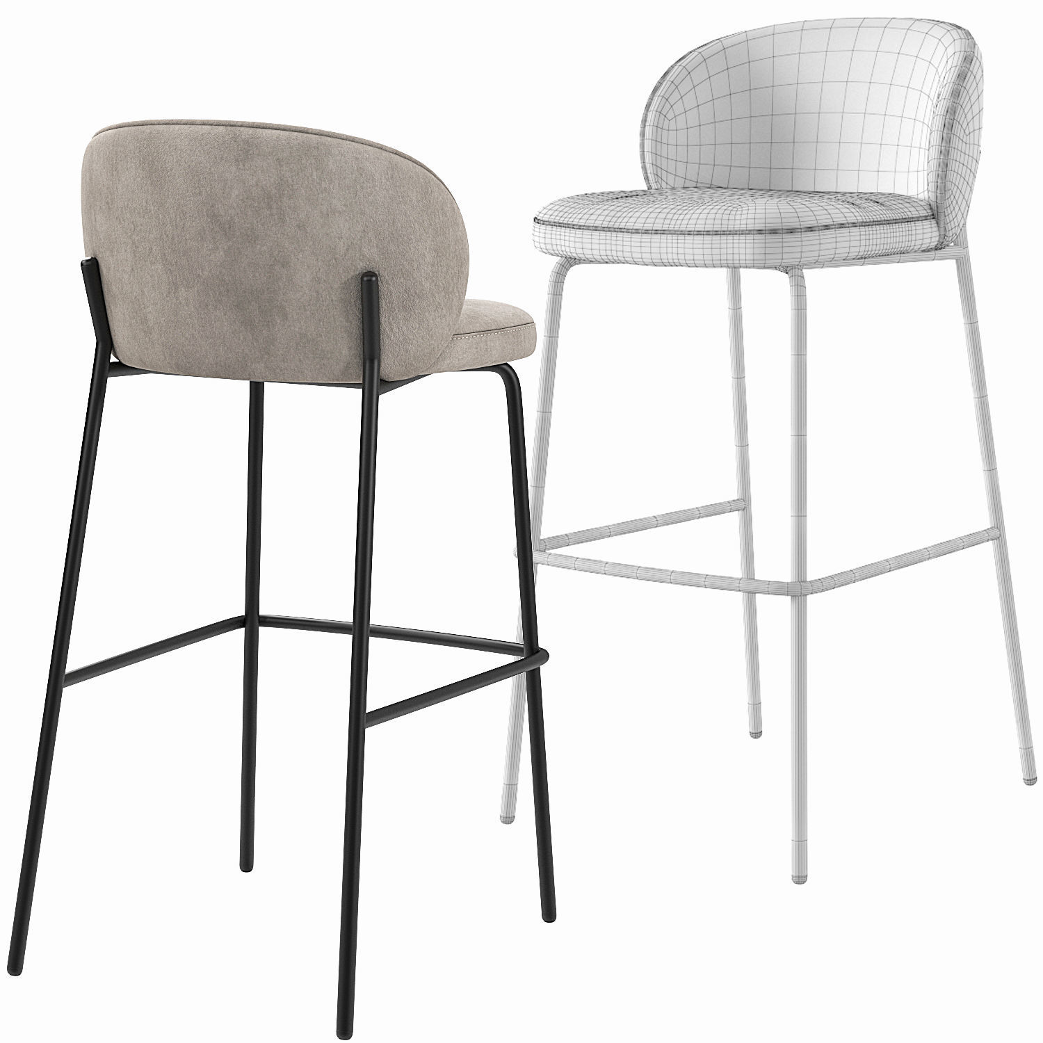 Princeton BoConcept Bar Stool 3D model_4
