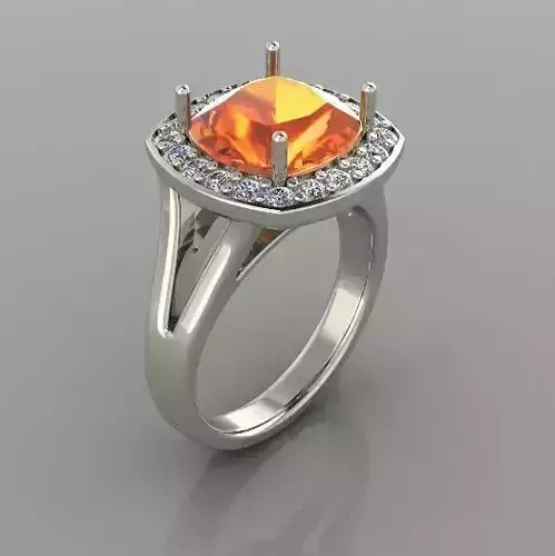 Women Ring With Sapphire