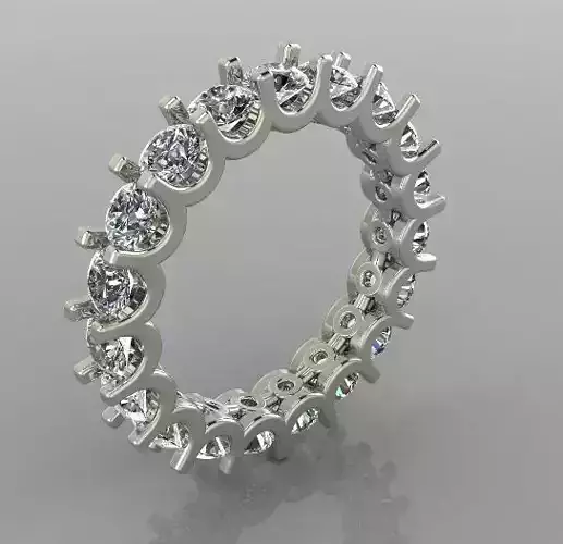 Jewellery Ring Whit Stones 3d print