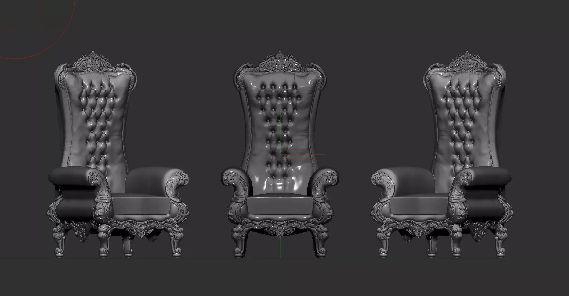 single sofa chair 3D print model_0