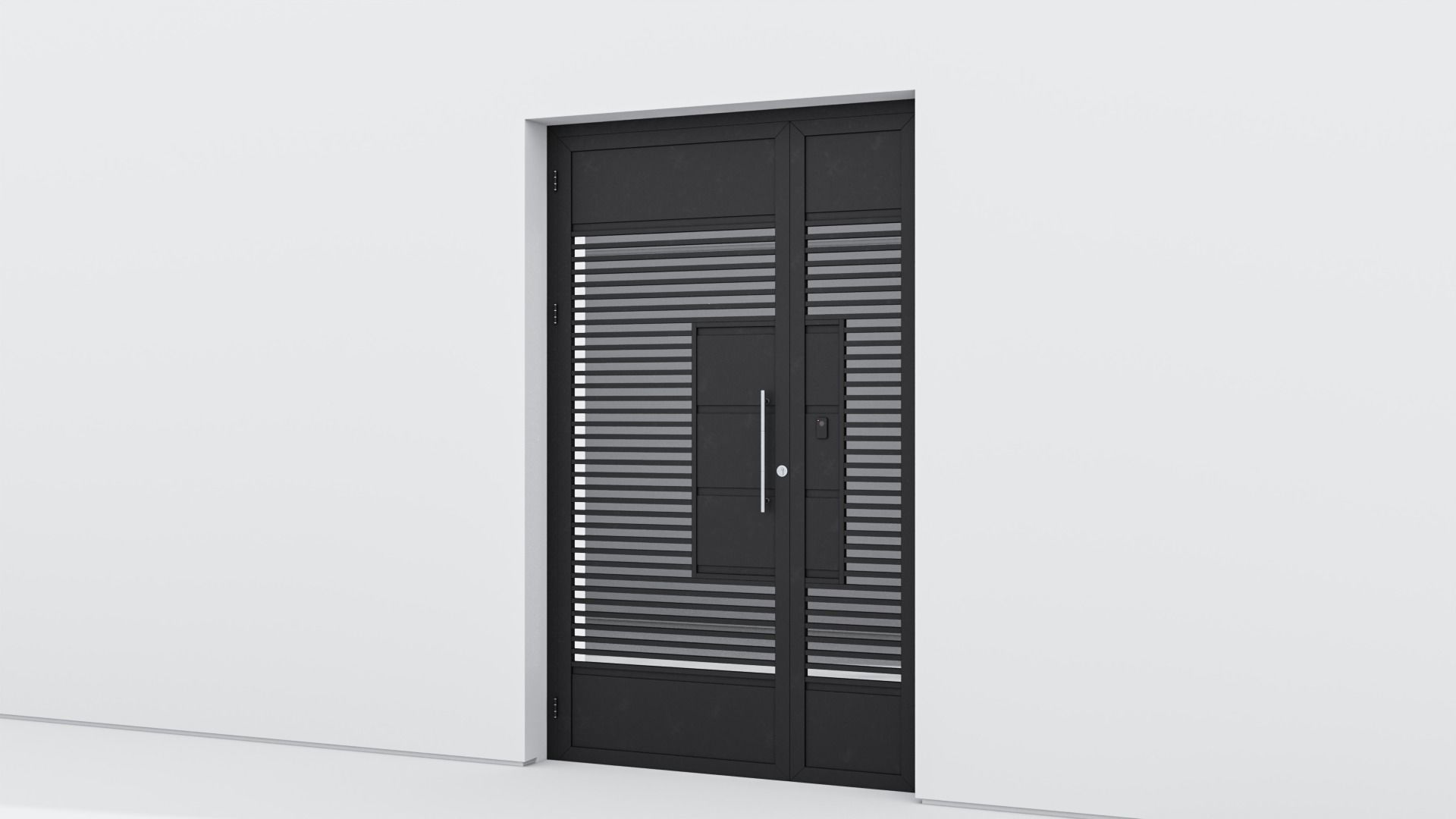 Aluminium door 78 3D model_2