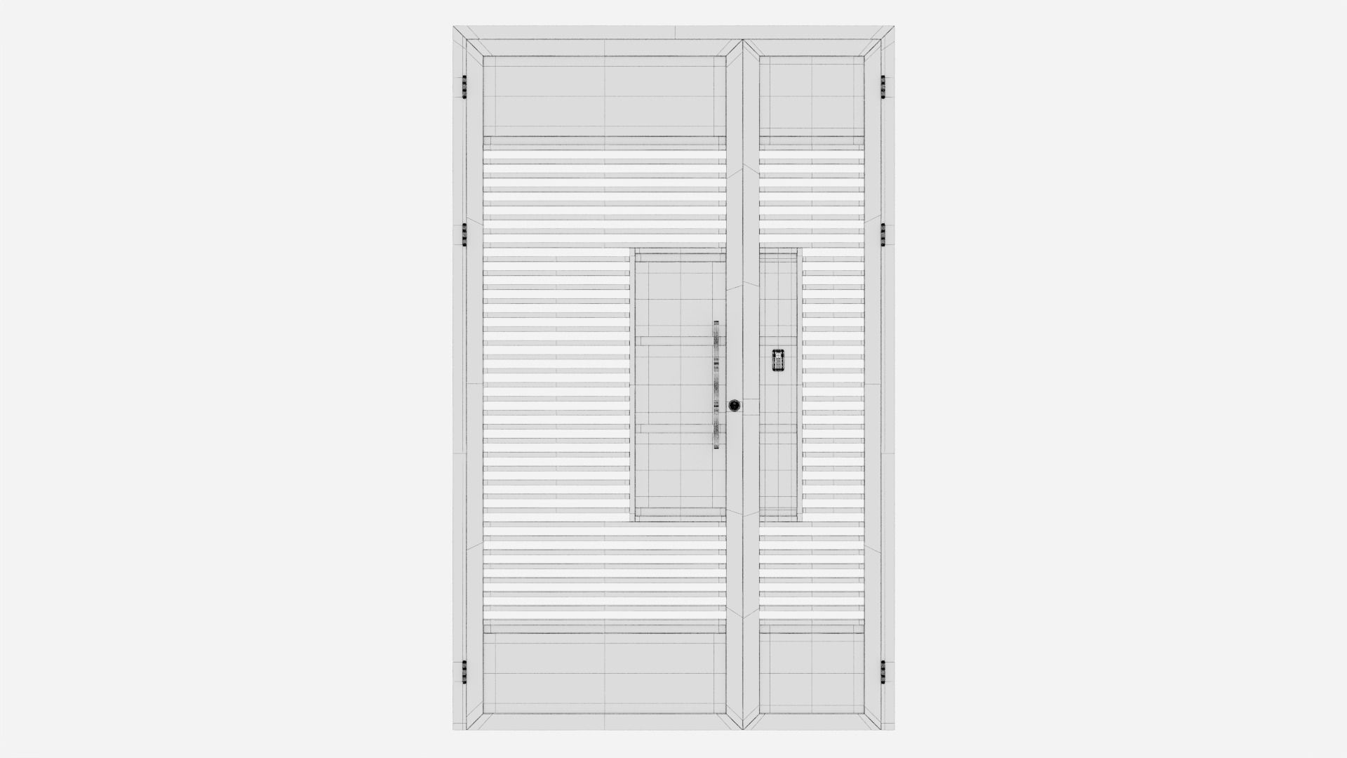Aluminium door 78 3D model_5