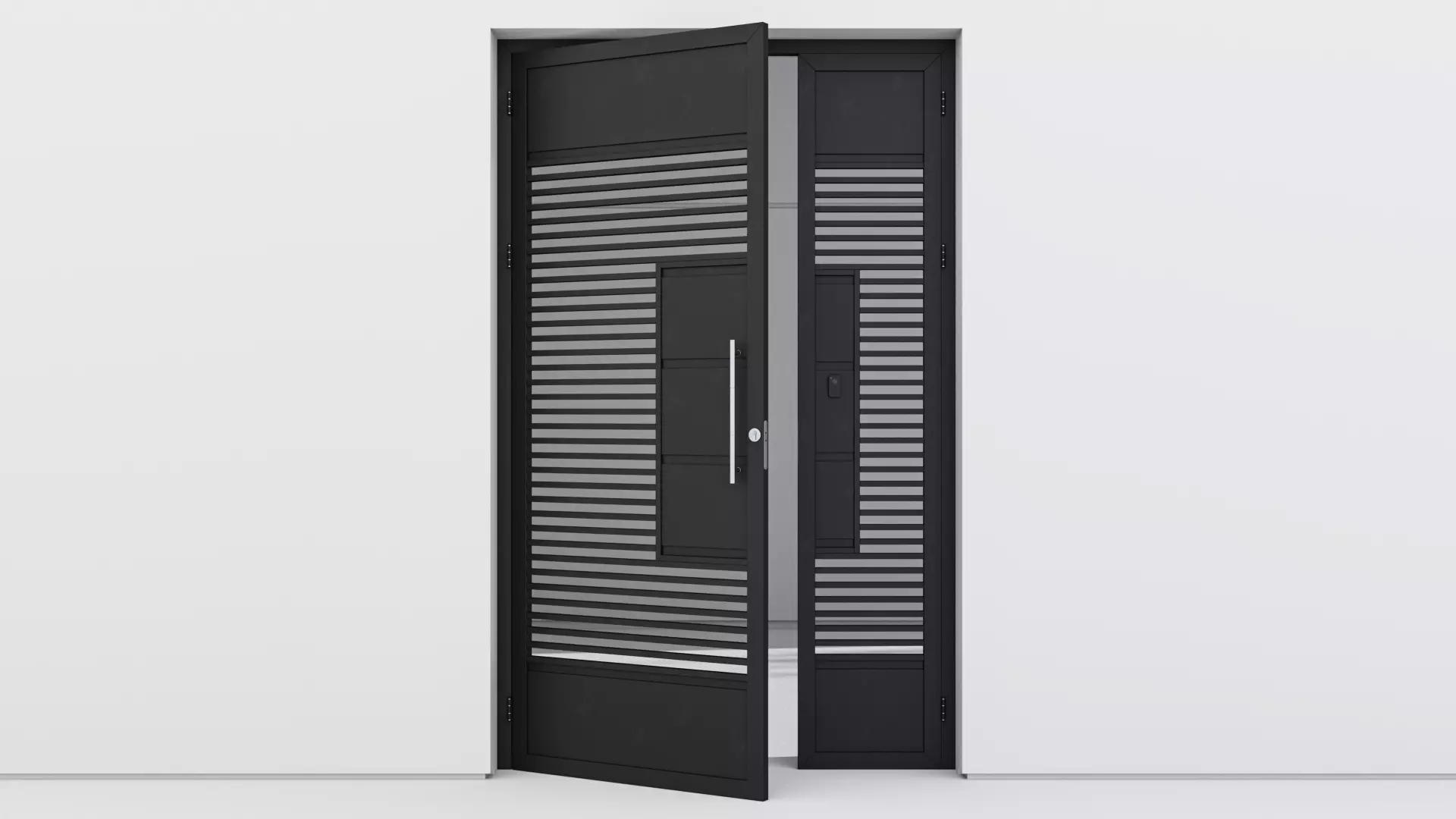 Aluminium door 78 3D model_0