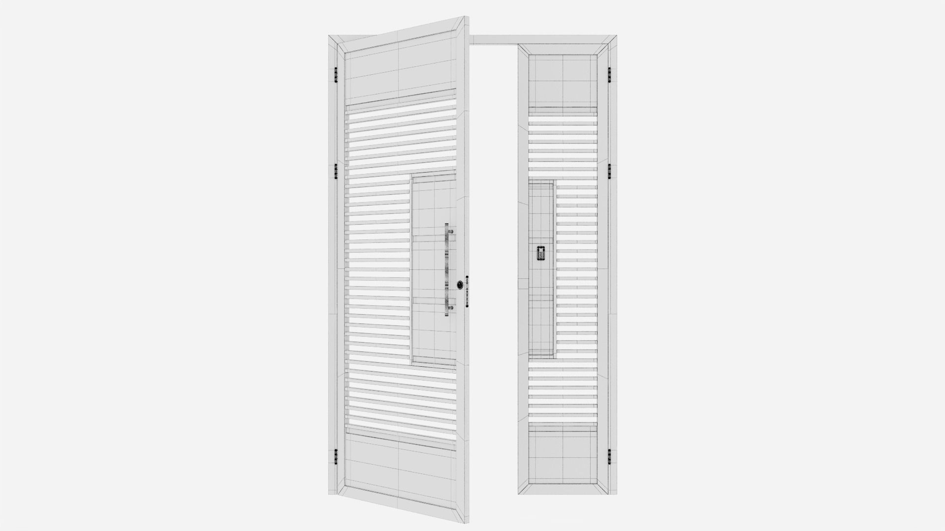 Aluminium door 78 3D model_6