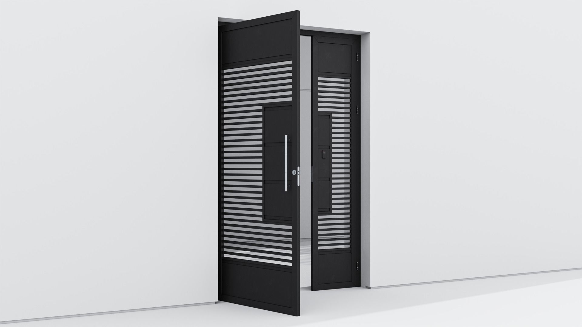 Aluminium door 78 3D model_3