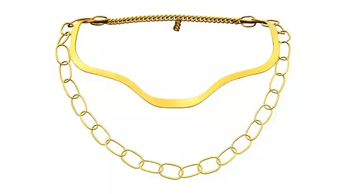 Red Gold Chains Female Necklace