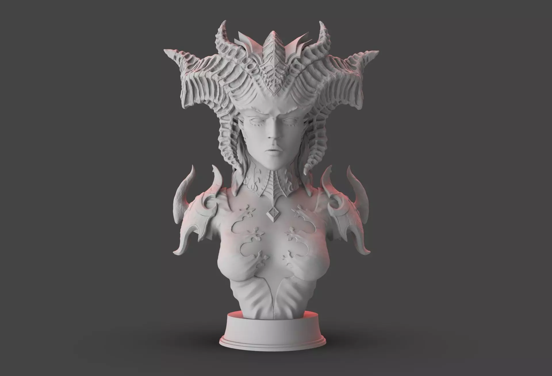 Lilith bust 3D print model_0