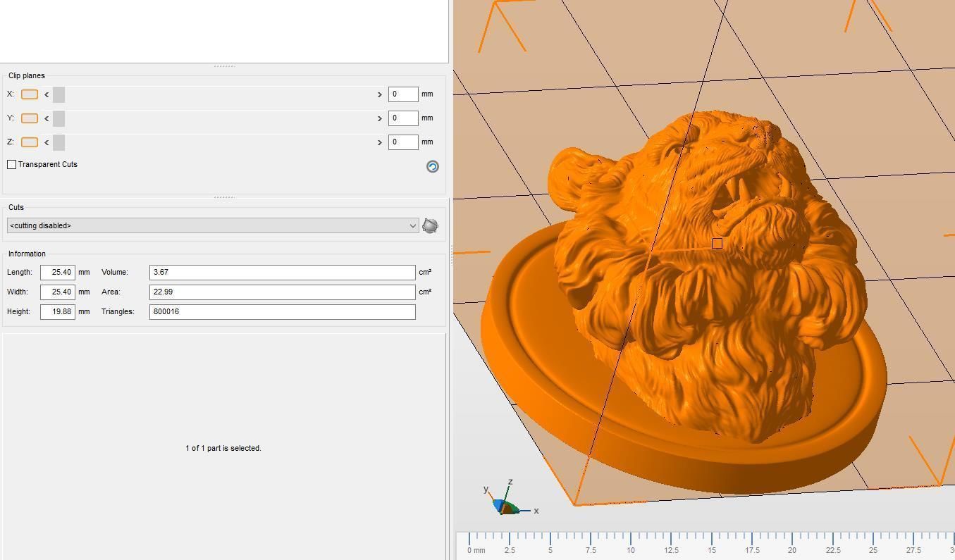 Tiger head shaggy 3D print model_14