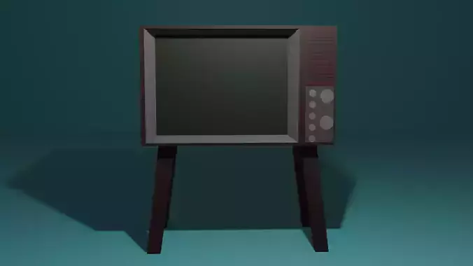 TV Old Retro Low Poly