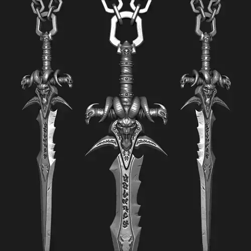 Frostmourne Pendant - Arthas the Lich King sword pendant
