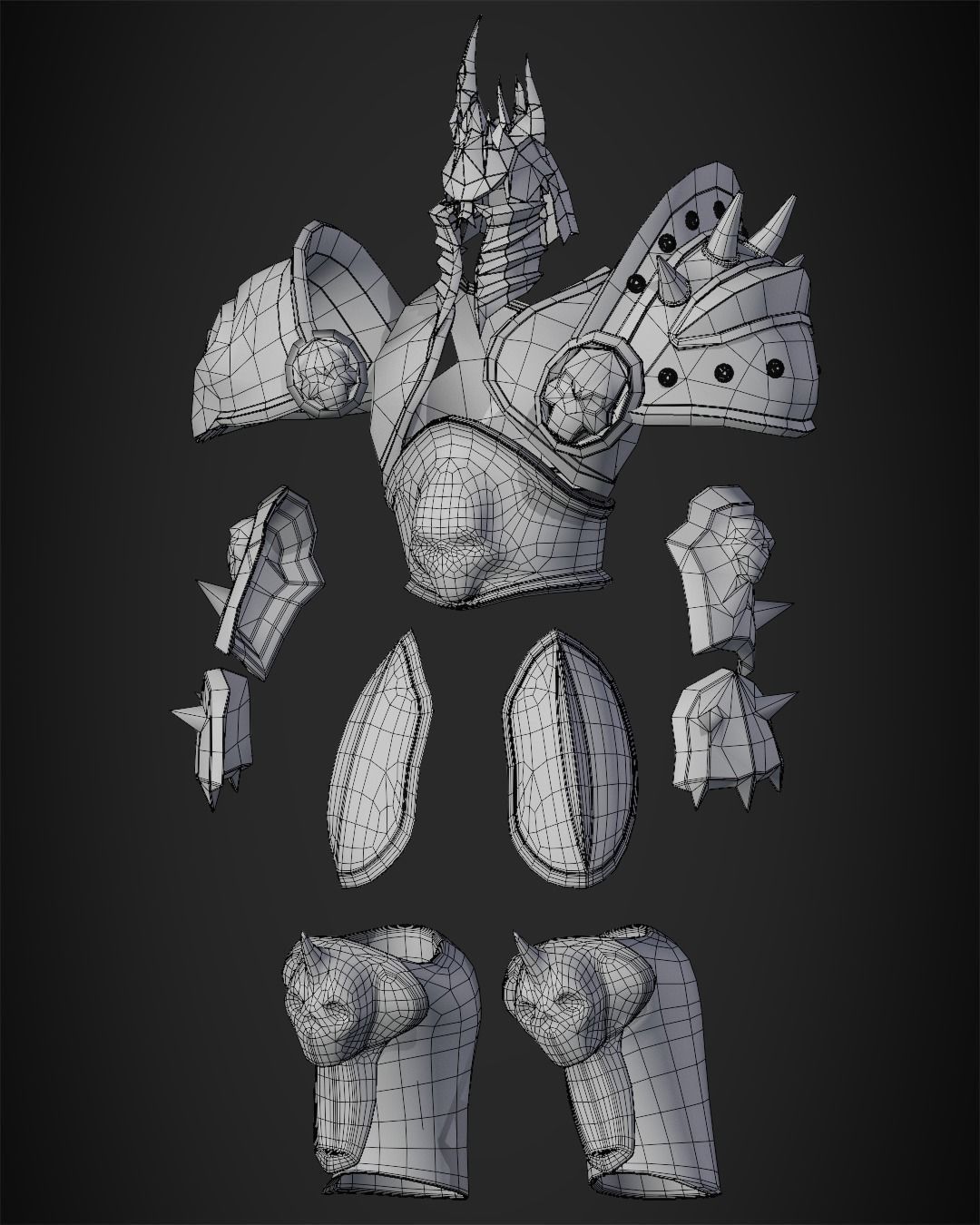 World of Warcraft Lich King Full Armor for Cosplay 3D print model_13