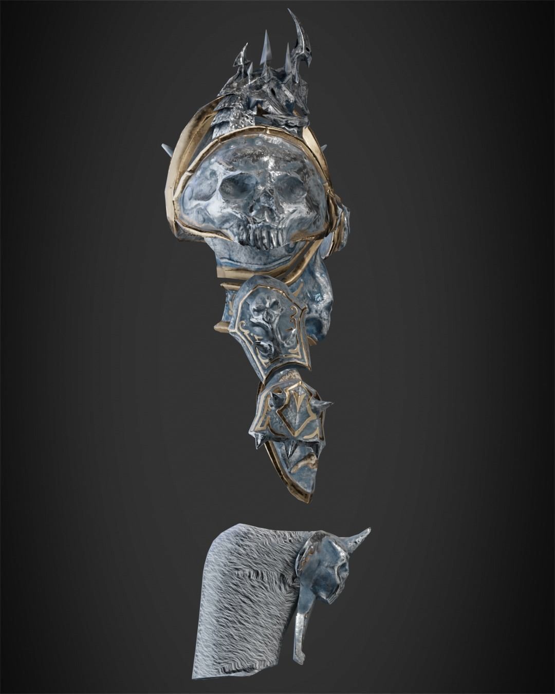 World of Warcraft Lich King Full Armor for Cosplay 3D print model_8