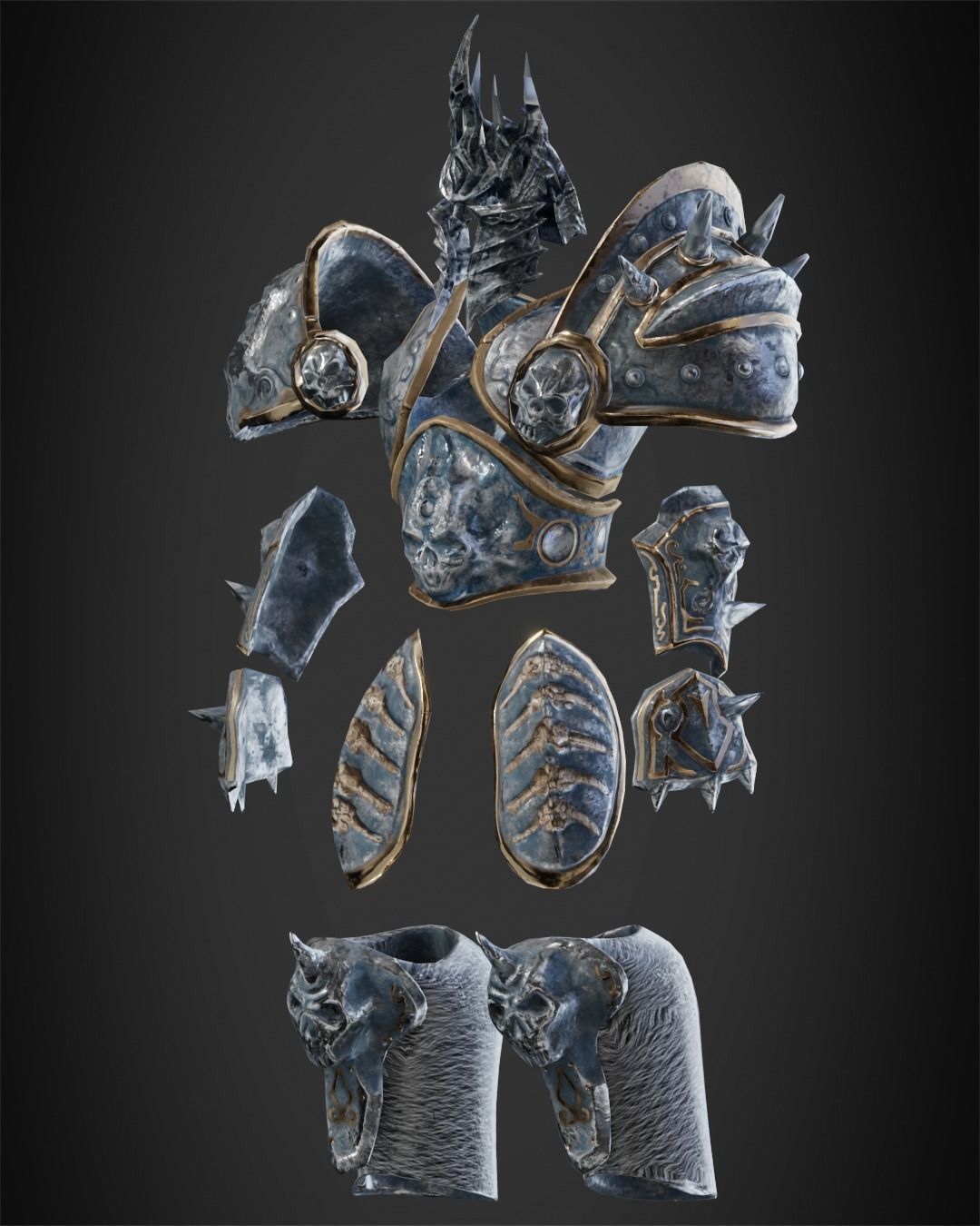 World of Warcraft Lich King Full Armor for Cosplay 3D print model_3