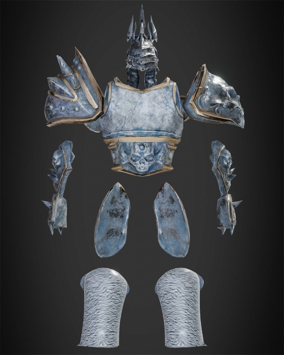 World of Warcraft Lich King Full Armor for Cosplay 3D print model_6