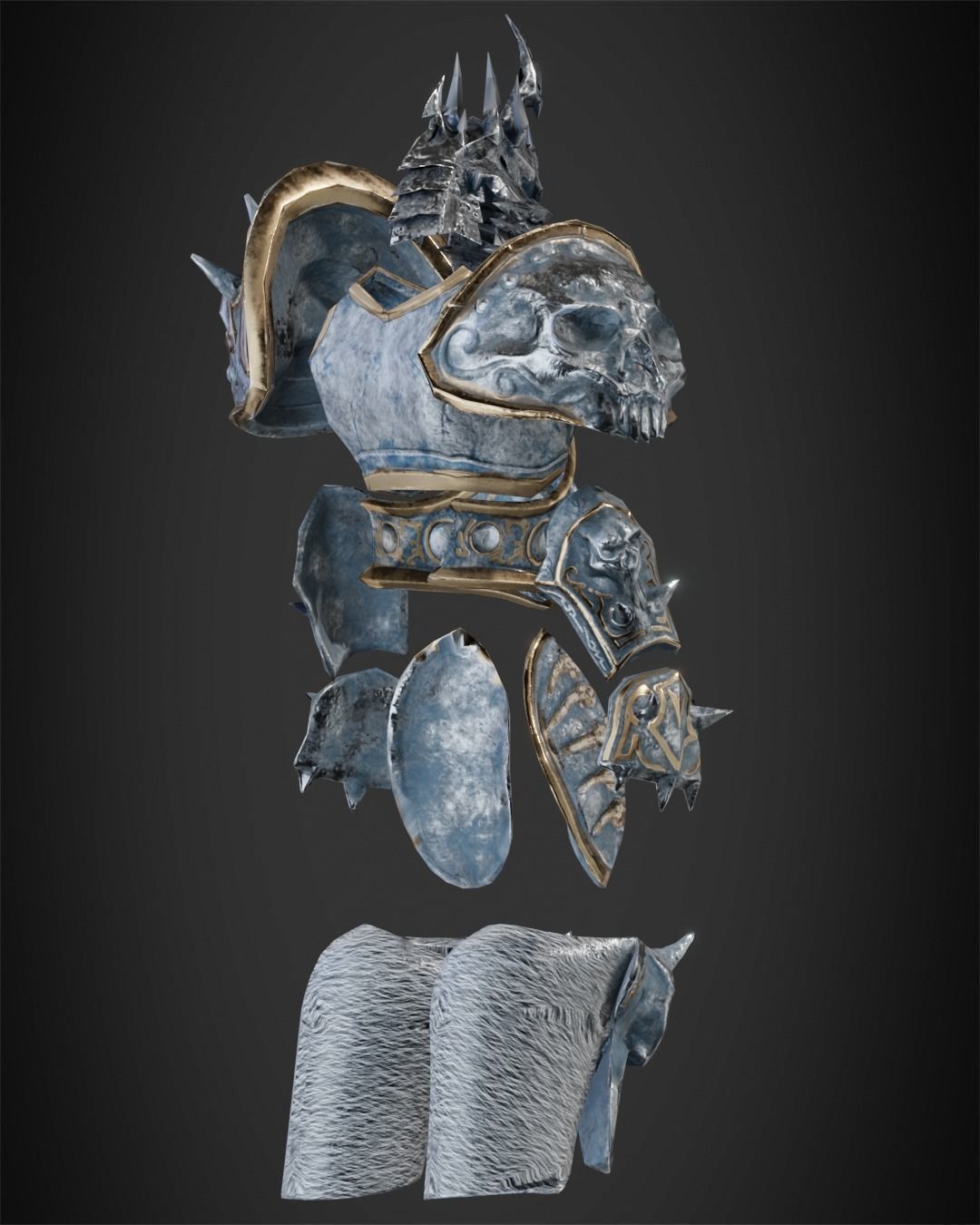 World of Warcraft Lich King Full Armor for Cosplay 3D print model_7