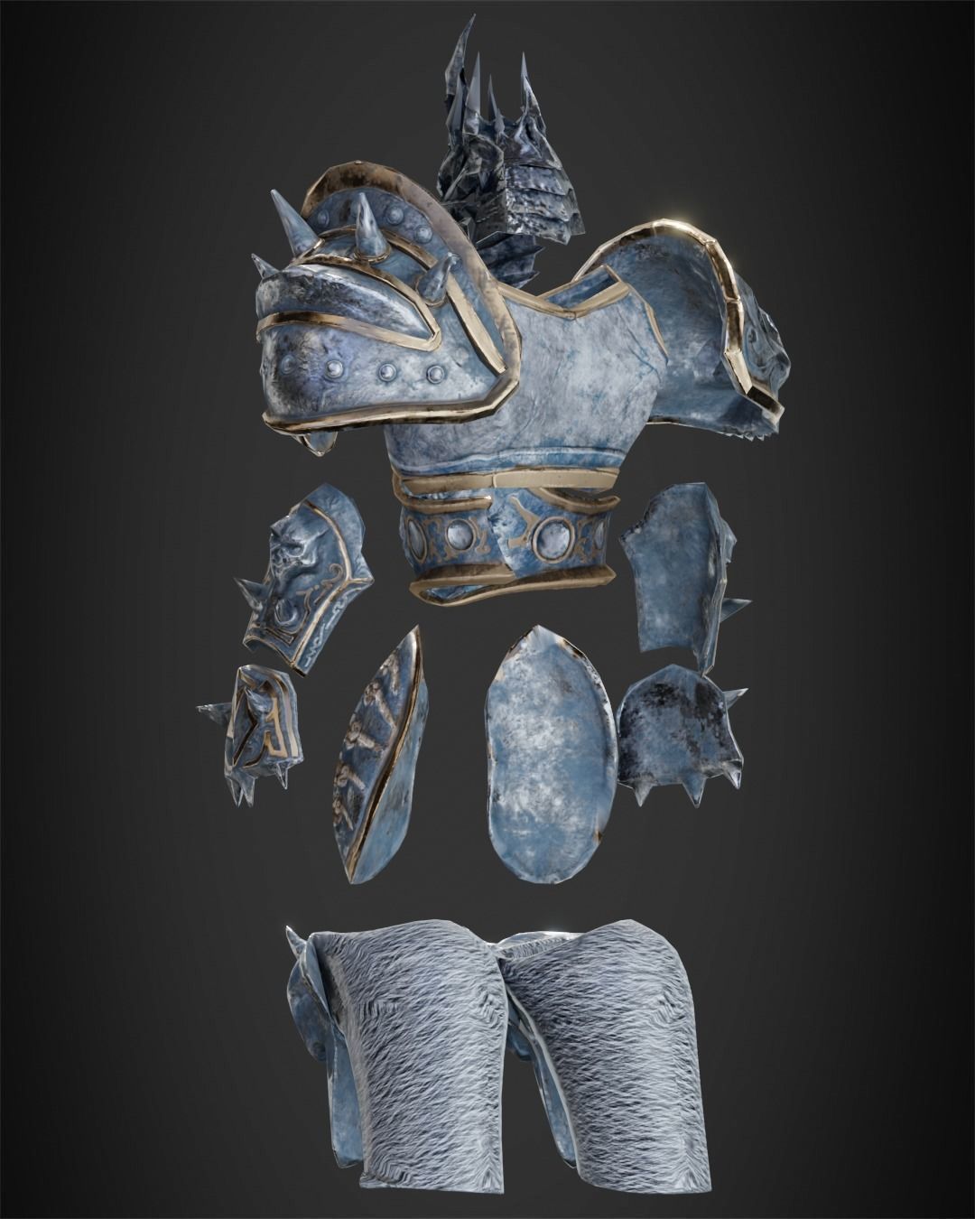 World of Warcraft Lich King Full Armor for Cosplay 3D print model_5