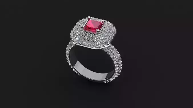 Ring with a ruby