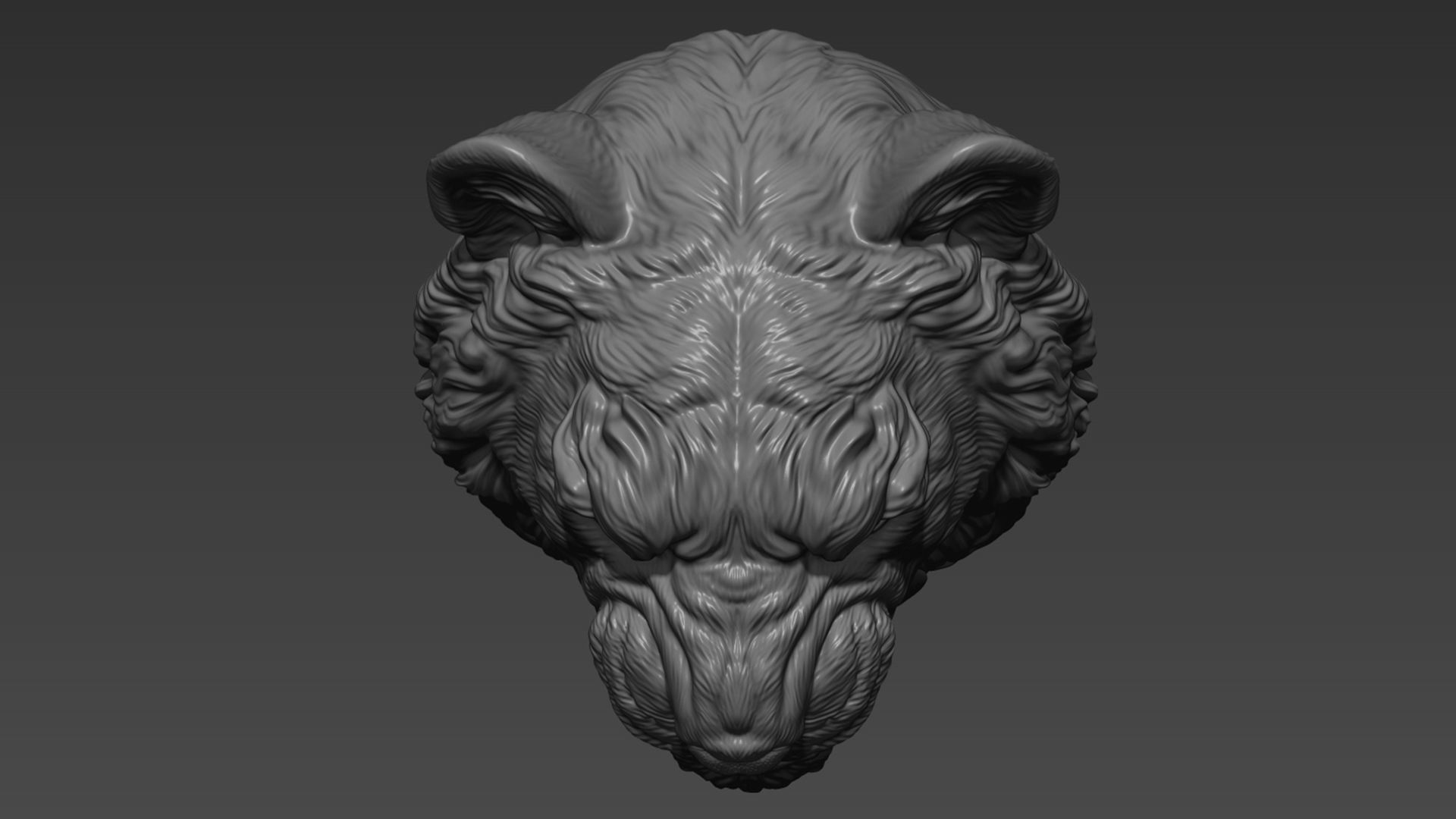 Tiger grin in Japanese style 3D print model_1
