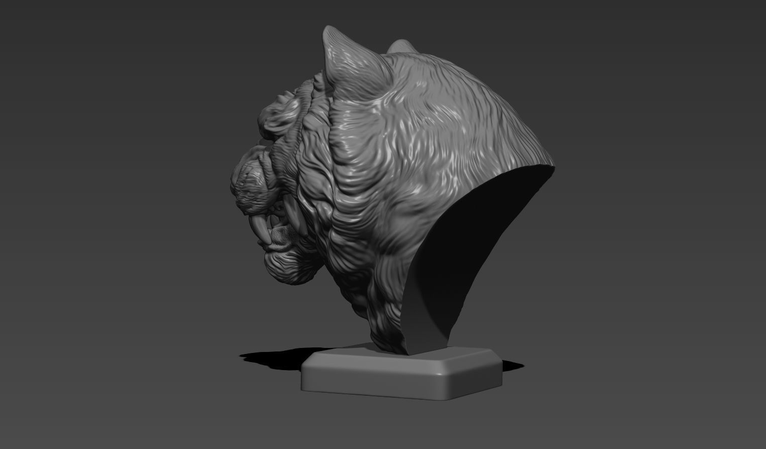 Tiger grin in Japanese style 3D print model_5