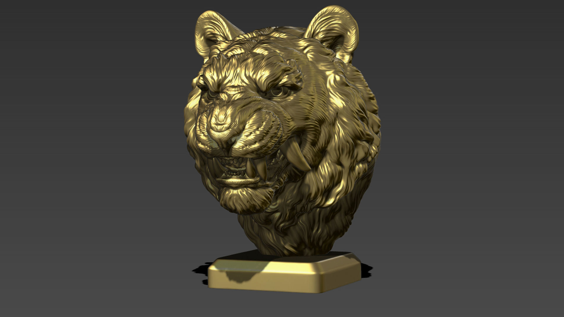 Tiger grin in Japanese style 3D print model_13