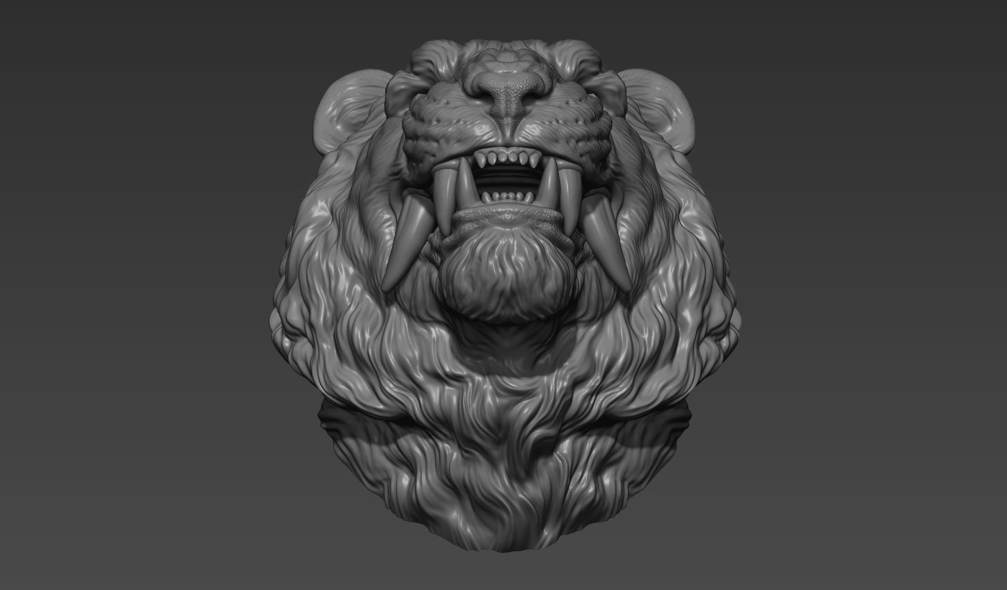 Tiger grin in Japanese style 3D print model_7