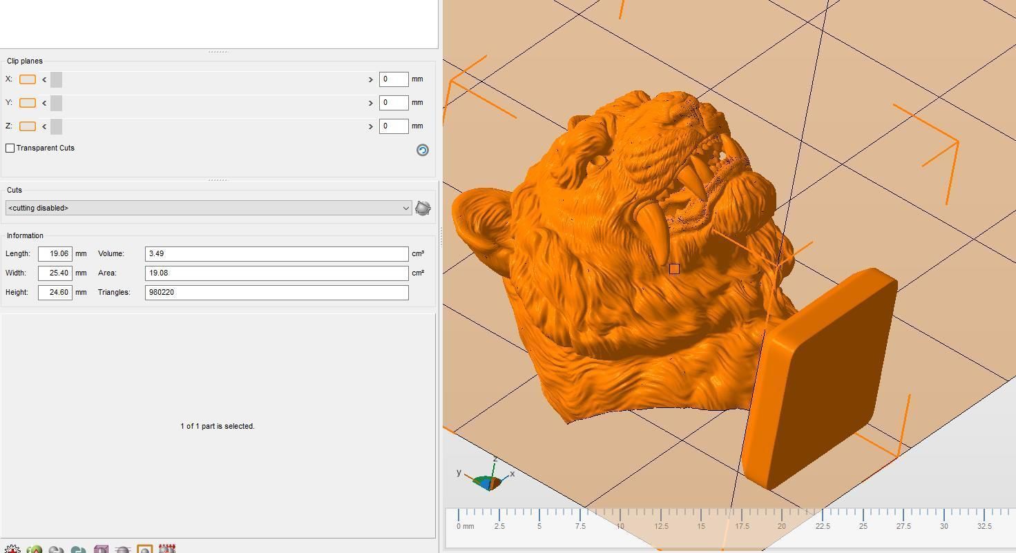 Tiger grin in Japanese style 3D print model_21