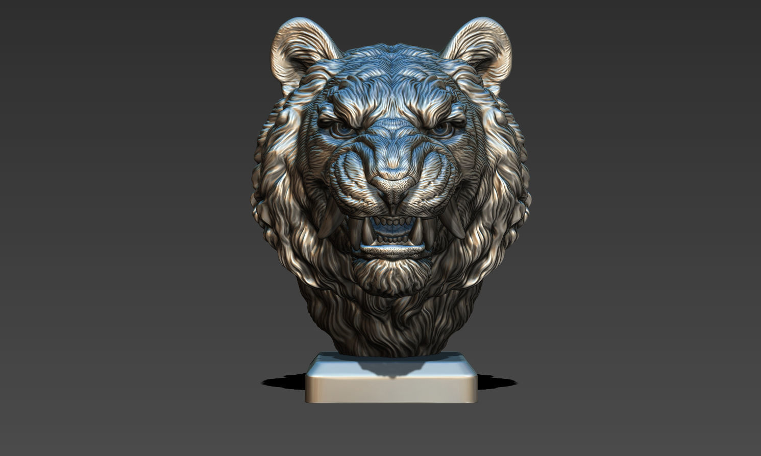 Tiger grin in Japanese style 3D print model_15