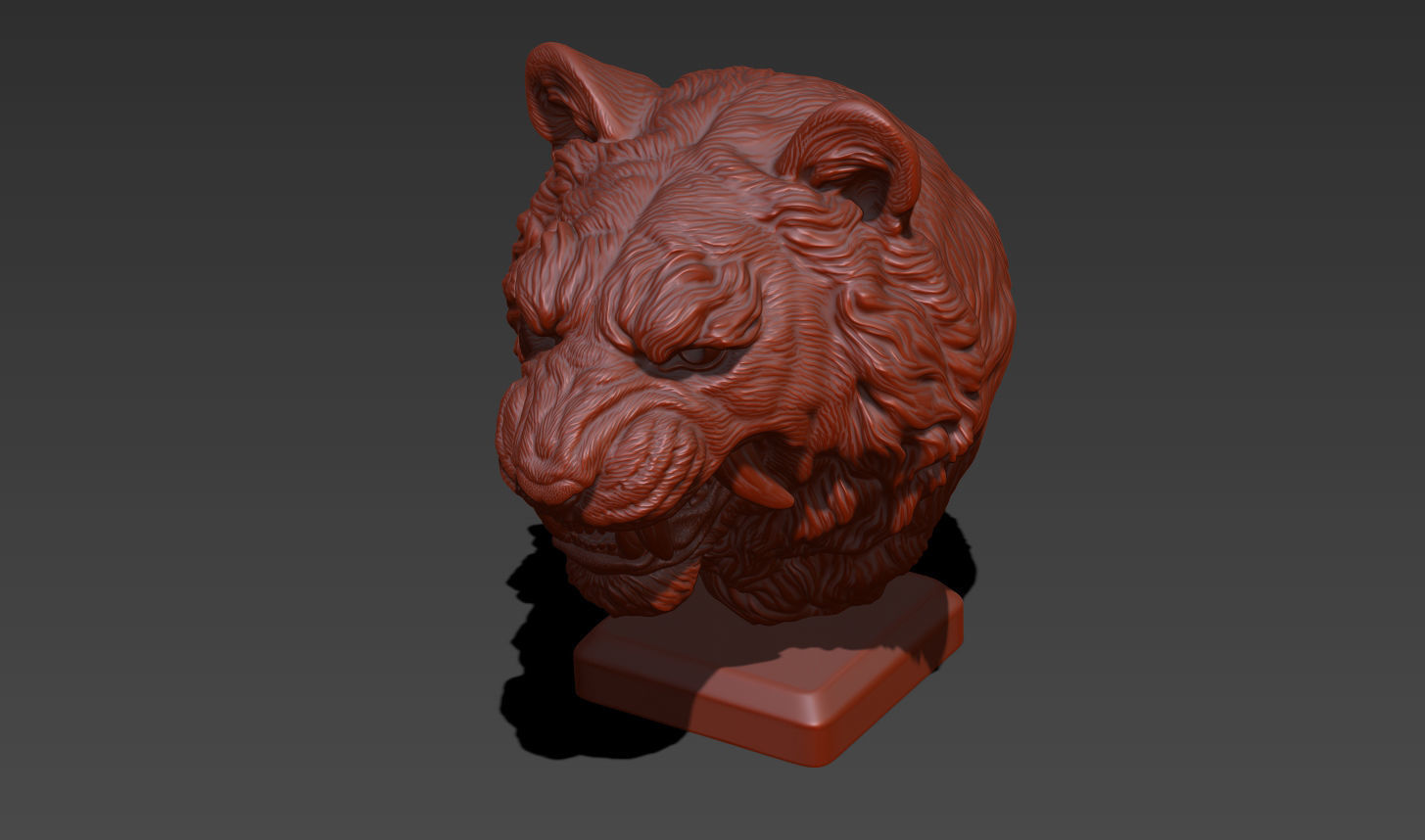 Tiger grin in Japanese style 3D print model_18