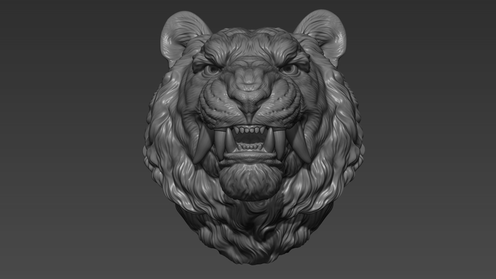 Tiger grin in Japanese style 3D print model_9