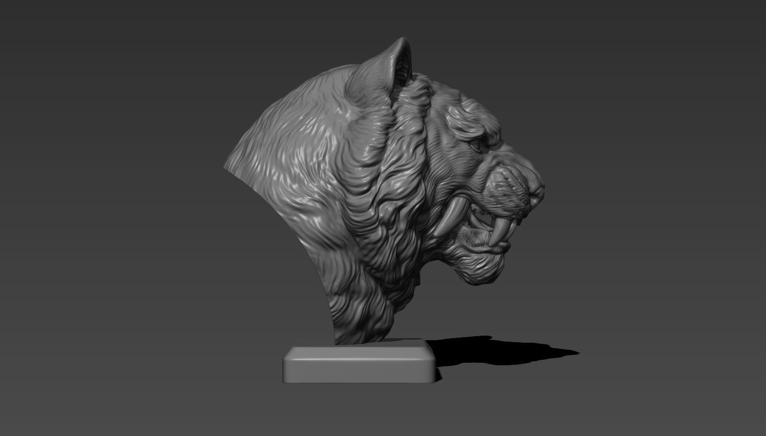 Tiger grin in Japanese style 3D print model_11