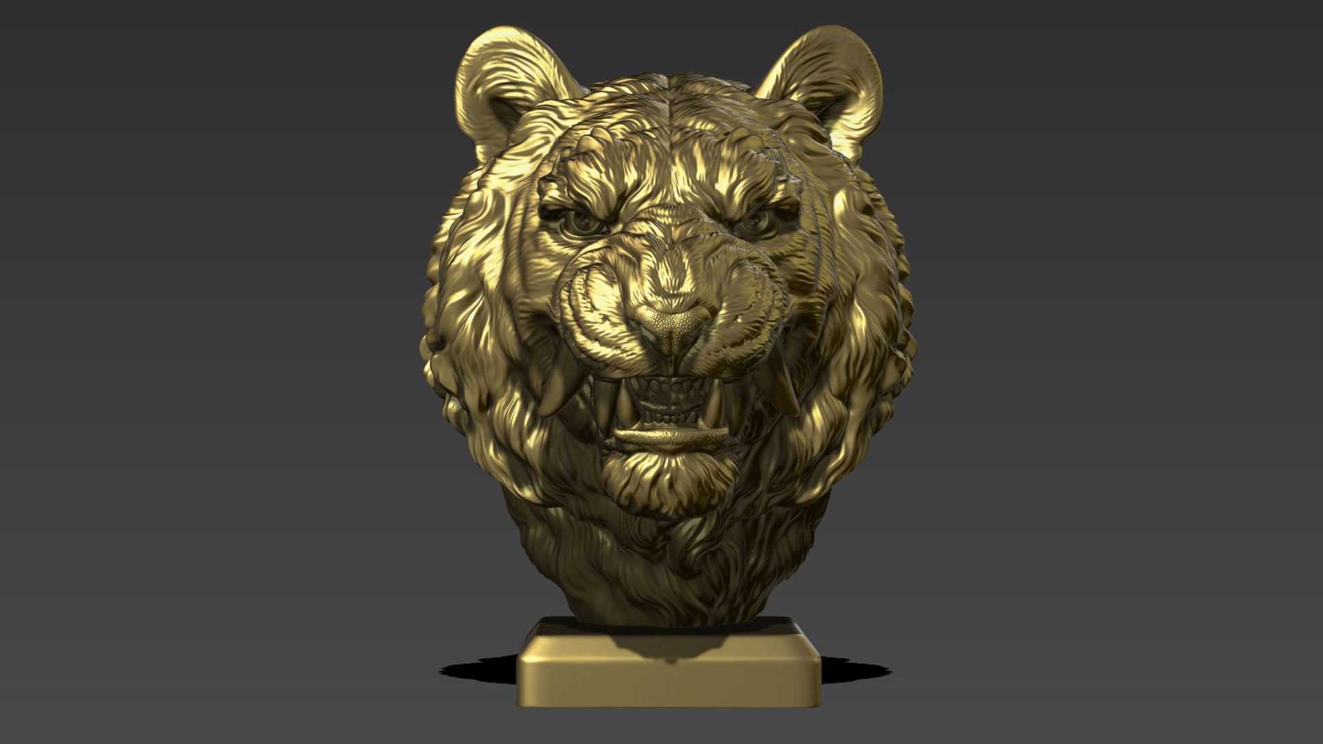 Tiger grin in Japanese style 3D print model_12